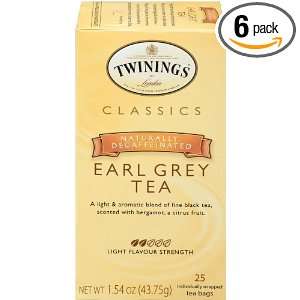 Twinings Earl Grey Decaffeinated Tea Grocery & Gourmet Food