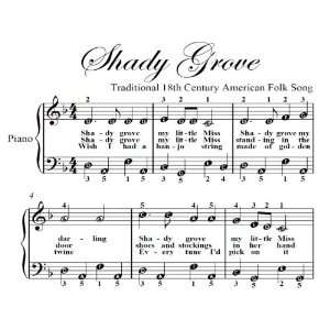   Grove Easy Piano Sheet Music Traditionial American Folk Song Books