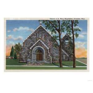Evanston, WY   Church of St. Mary Magdalene View Giclee Poster Print