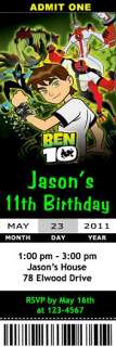 Ben 10 Alien Force Ultimate Big Chill Swamp Fire Party Ticket 