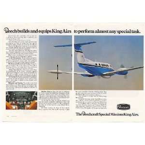 1979 Beechcraft Special Mission King Air Airplane 2 Page Print Ad