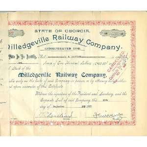  Milledgeville Railway Company 1957 Stock #92 Everything 