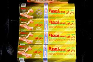 4x Rani Kone Henna Paste Body Tattoo Tube Herbal Saudi  