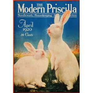  1920 Cover Modern Priscilla Easter Bunnies Rabbits 