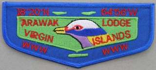 OA ARAWAK LODGE BOY SCOUT FLAP EMBROIDERED PATCH  