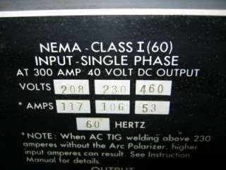 Lincoln Idealarc AC /DC Arc Welder Model TIG   300 / 300 w/ Amptrol 