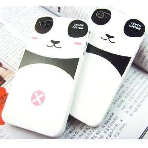 Cute Hard Plastic Couple Panda Cases Cover for iPhone 4 / 4S (2 Pieces 