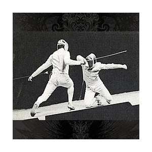 Poster of Two Classical Epee Fencers Fencing in Old Days  