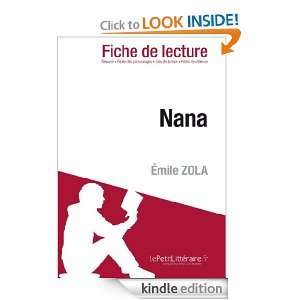 Nana de Émile Zola (Fiche de lecture) (French Edition) Johanne 