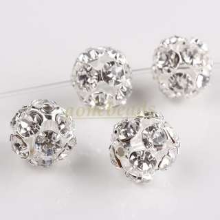 type crystal rhinestone ball spacer beads findings size about 8x8 mm 