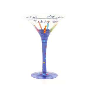 Top Shelf Birthday Babe Martini Glass