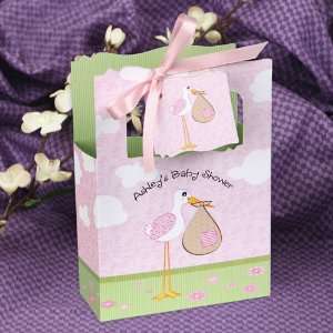  Stork Baby Girl   Classic Personalized Baby Shower Favor 