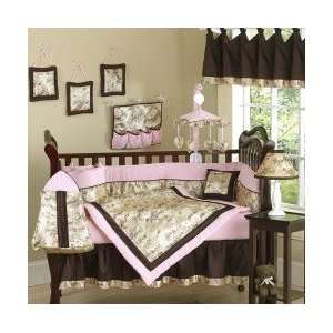    Abby Rose 9 Piece Crib Set   Pink and Brown Baby Girl Bedding Baby