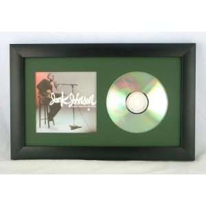  CD display frame Black w/ Green mat for CD & Cover Art 