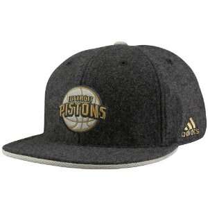  adidas Detroit Pistons Charcoal Fashion Flat Bill Fitted 