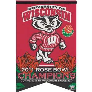 Wincraft Wisconsin Badgers Rose Bowl Champion 17X26 Premium Banner 