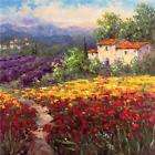 Fleur Du Pays II Red Purple Tuscan Italy Canvas Hulsey