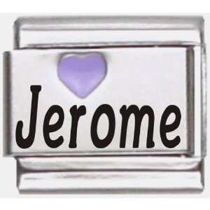  Jerome Purple Heart Laser Name Italian Charm Link Jewelry