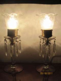 PAIR OF 19TH CENTURY ENGLISH LAMPS W/BRONZE DECOR,NoRes  