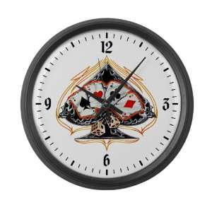   Wall Clock Four of a Kind Poker Spade   Card Player 