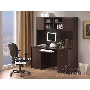   Office Desk Set with Hutch and Two Sides File Cab