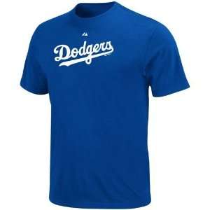  Los Angeles Dodgers Wordmark Logo T Shirt (Blue): Sports 