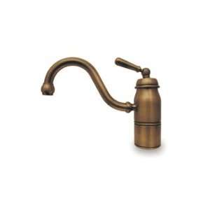 Whitehaus Beluga single handle faucet with a traditional curved swivel 