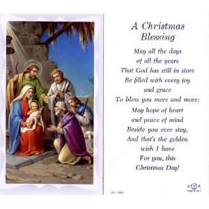 Christmas Blessing Holy Card (5P 005)   100 pack