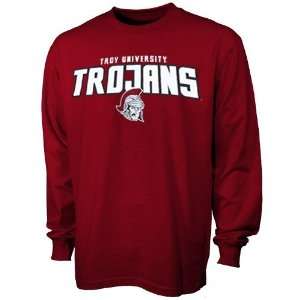 Troy University Trojans Maroon Big Time Long Sleeve T shirt  