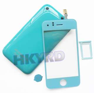 Pink Touch Glass digitizer&Home Button Back Cover Housing For iPhone 