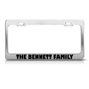  The Bennett Family license plate frame Stainless Metal Tag 