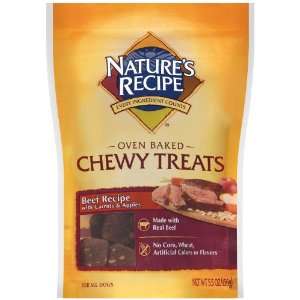 Natures Recipe Beef Chewy Treats with Carrots and Apples, 5.5 Ounce 