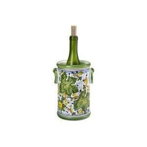   : Italian Ceramic Palazzo Green Wine Bottle Holder: Kitchen & Dining