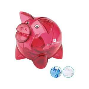  Fashion piggy bank with locking base and plastic key 