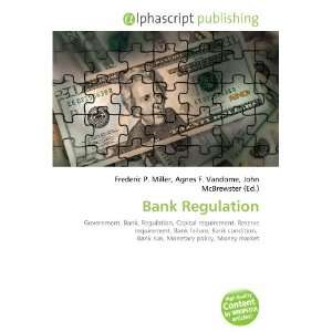  Bank Regulation (9786133739505) Books