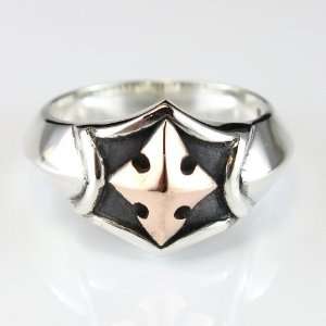    Golden Royal Silver Arrow Cross (Cross Barbee) Ring: Jewelry