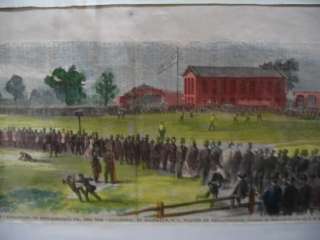 1865 Antique Baseball Athletics Atlantics Framed Print  