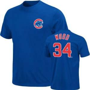Kerry Wood Majestic Player Name & Number Chicago Cubs T Shirt:  