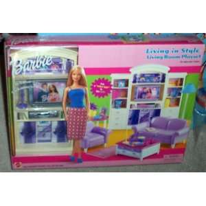  Barbie Living in Style Living Room Playset: Toys & Games