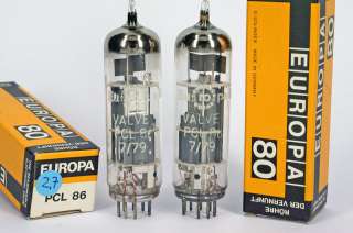 2x PCL86/14GW8 EUROPA80 NOS Tube Valvula Röhre Valvola Lampe TSF 
