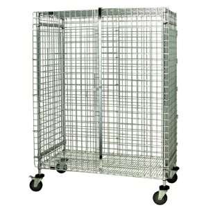   Security Unit 24 x 60 x 69H, 2 Wire Shelves, CHROME