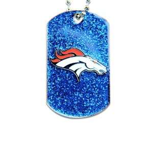  Denver Broncos Dog Fan Tag Glitter Necklace Sports 