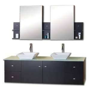  Barrington Espresso (double) 61 Inch Bathroom Vanity Set 