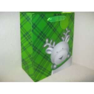   & Body Works Green Reindeer Large Gift Bag with Tissue Paper: Beauty