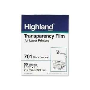   3M Highland 701 Laser Transparency Film   Clear   MMM701: Electronics