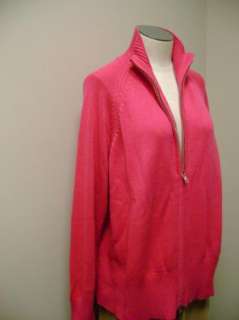Silk & Cashmere Zip Front Cardigan Sweater 2X NWT  