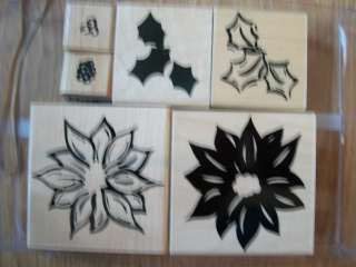 Wood Mounted Rubber stamp sets, U Pick many to choose garden floral 