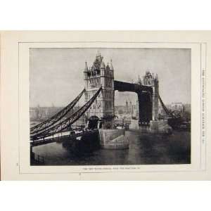   London Almanack New Tower Bridge With Bascules Up 1895: Home & Kitchen