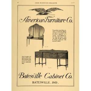  1921 Ad Batesville Cabinet Co. & American Furniture Co 