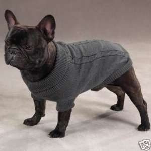 Basic Cable Knit Dog Sweater GRAY EX LARGE *COZY*:  Kitchen 